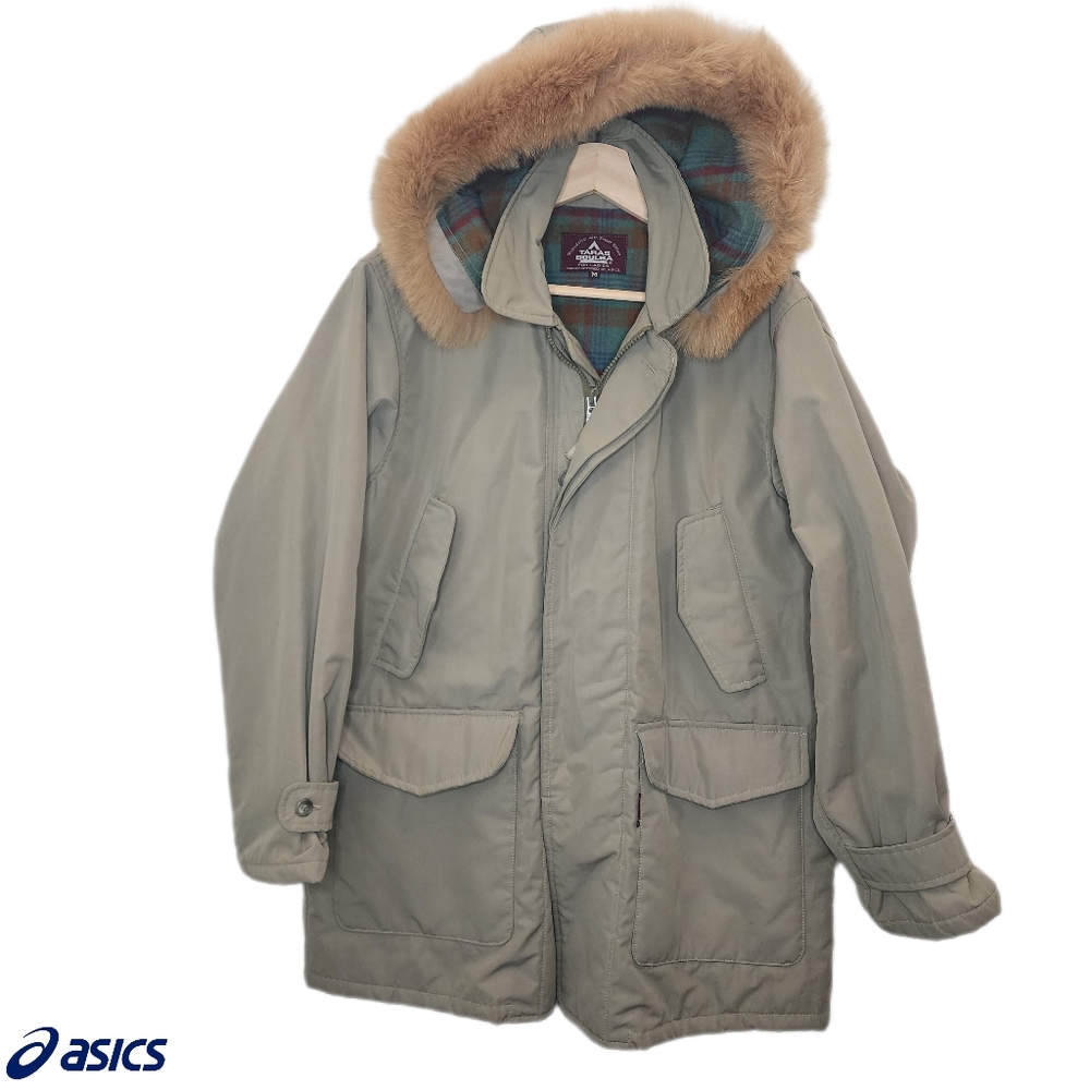 Taras Boulba by Asics Womens Medium Green Flannel Button & Zip Up‎ Winter Jacket